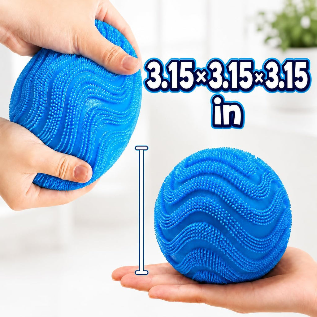 Fuzz Ball Squishy Stress Ball,Soft Fidget Squishy Fuzz Squeeze Ball for Adults,Anxiety Stress Relief Toys,Party Favors Gift for Adults (Pink Ball)