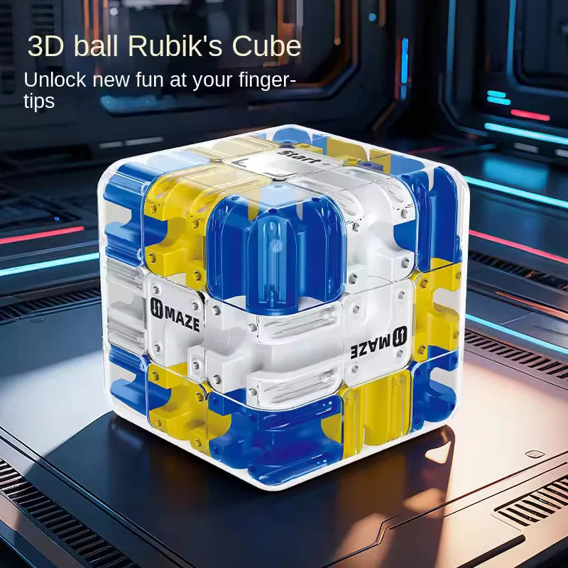 3D Maze Magic Cube Puzzle Toy Labyrinth Rolling Ball Magic Cube Release Stress Autism Anxiety Adult Kids Relief Anti-Stress Toys