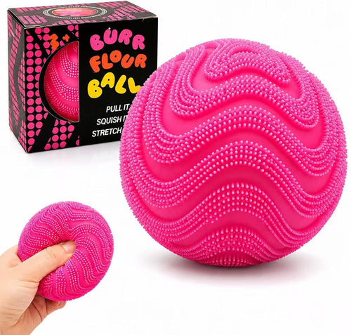 Fuzz Ball Squishy Stress Ball,Soft Fidget Squishy Fuzz Squeeze Ball for Adults,Anxiety Stress Relief Toys,Party Favors Gift for Adults (Pink Ball)