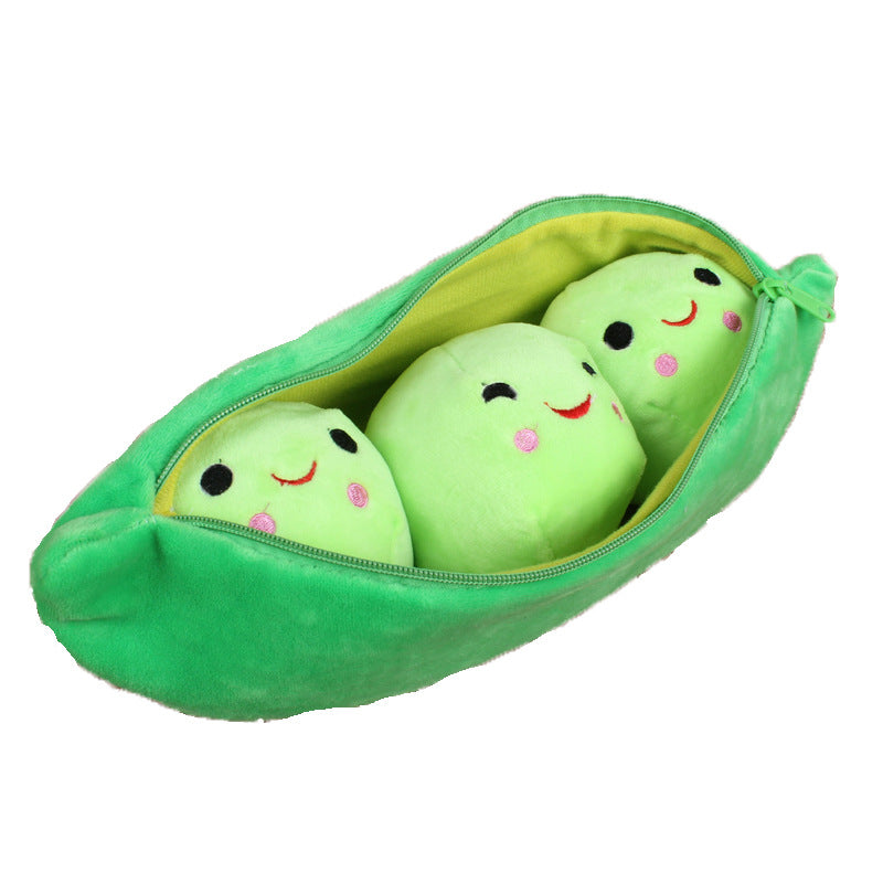 Coussin Peluche Cosse de Petits Pois