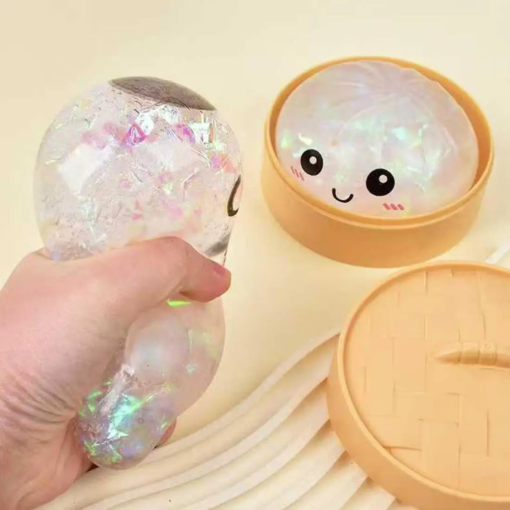 Squishy géant boîte mystère - paillettes scintillantes dans la matière