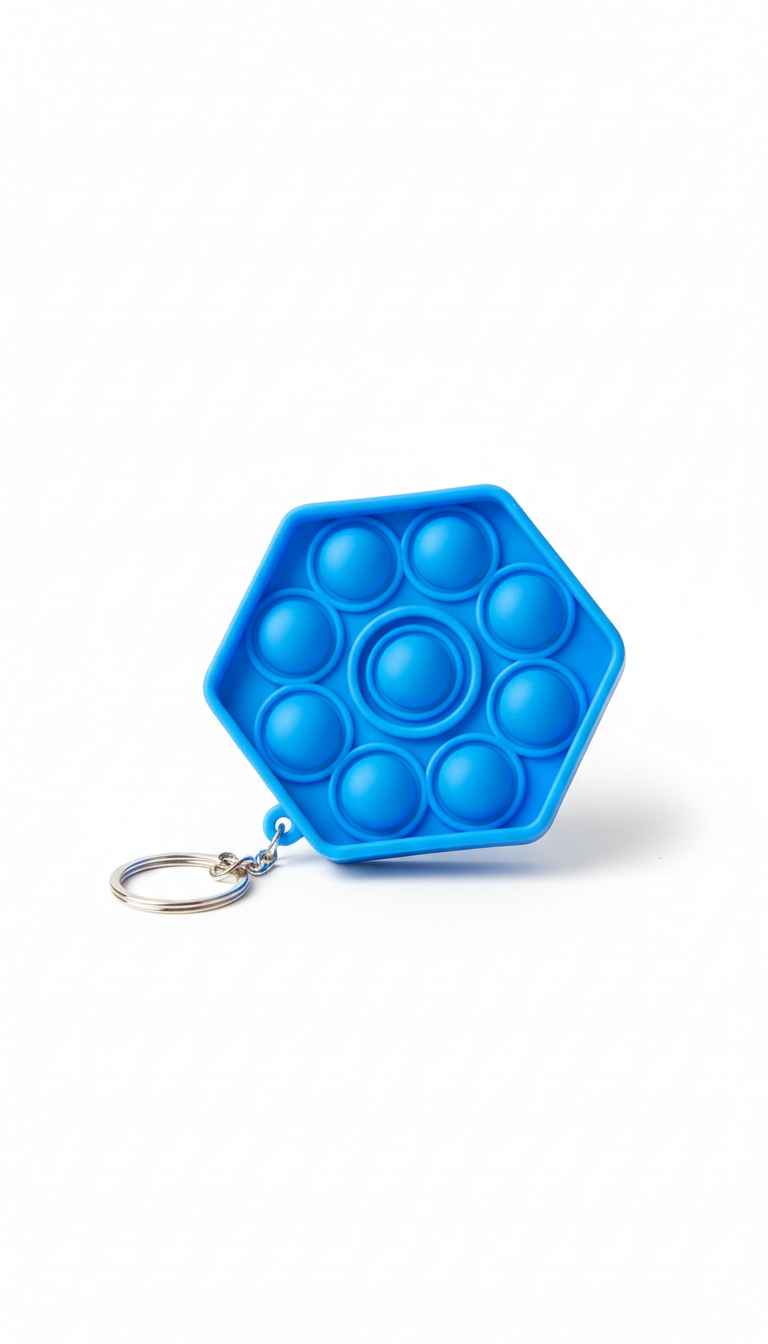 Porte-clés Pop-it Bleu Électrique