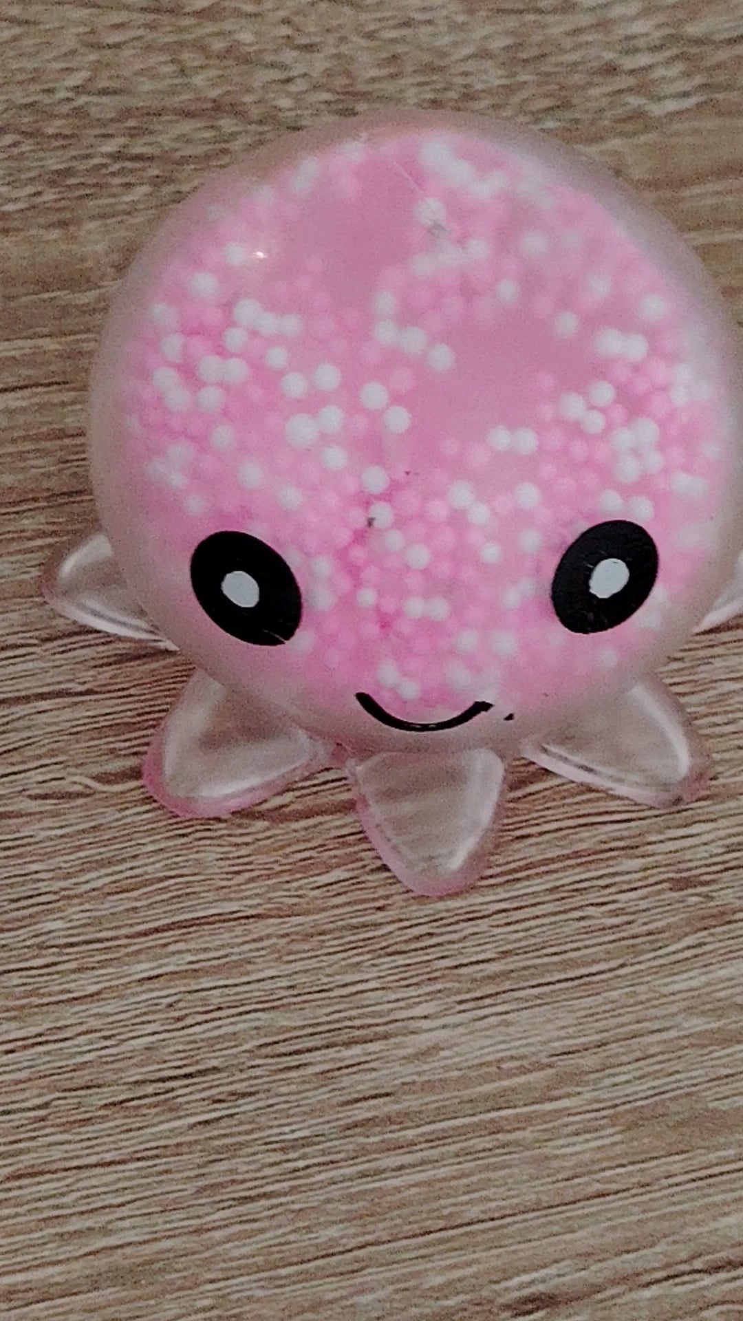 Poulpe Anti-Stress à Billes de Mousse - Balle Squishy Transparente à Presser