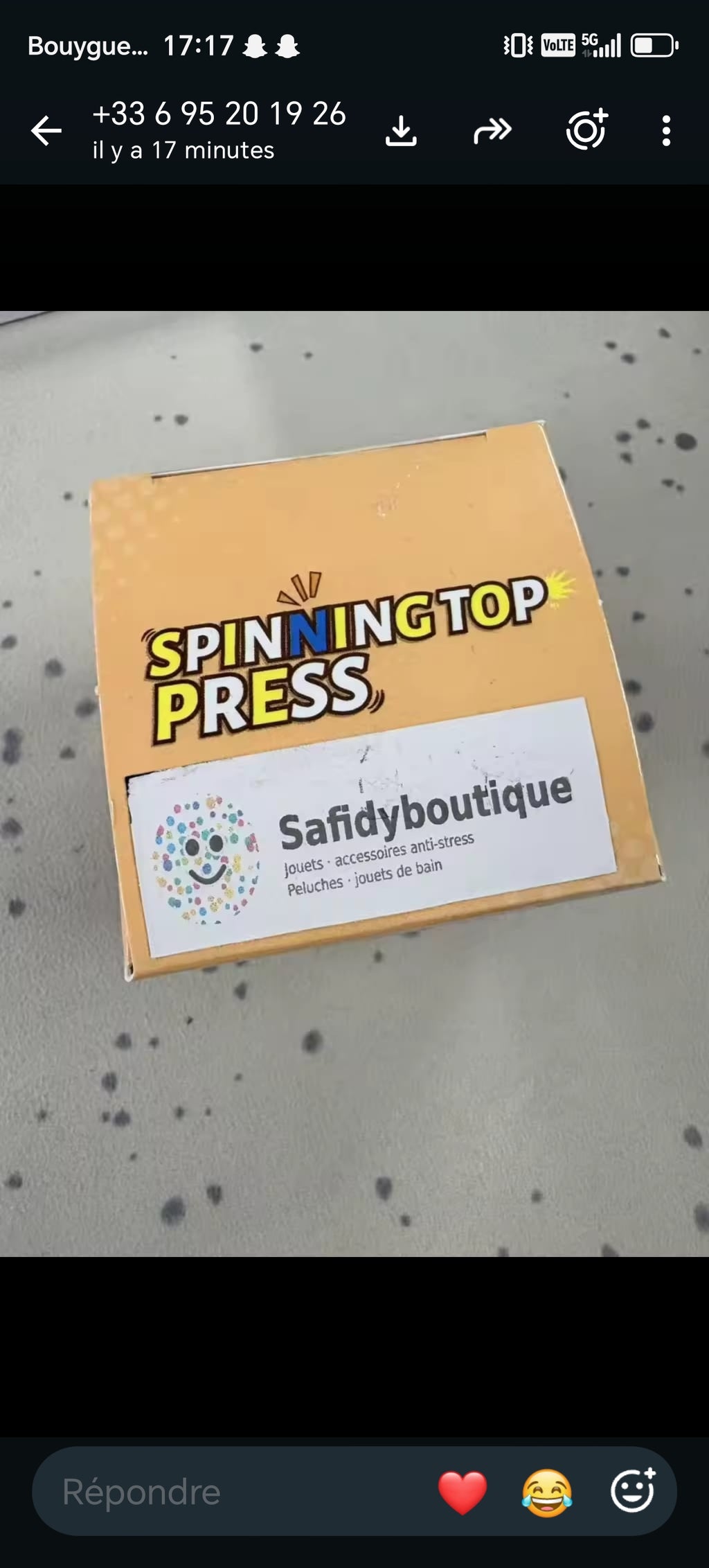 Balle Toupie Transformable - Fidget Anti-Stress à Presser et à Faire Tourner